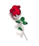 Rose flower brooch celebrity valentines day pin vintage look queen broach s15