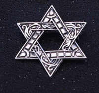 Israel star brooch gold silver plated jewish broach celebrity queen pin s13 jew