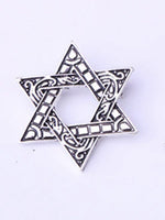 Israel star brooch gold silver plated jewish broach celebrity queen pin s13 jew