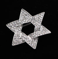 Israel star brooch gold silver plated jewish broach celebrity queen pin s12 jew