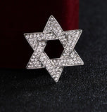 Israel star brooch gold silver plated jewish broach celebrity queen pin s12 jew