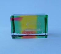 Sikh golden temple amritsar 3d laser etched 1.7” crystal multi colour glass cube