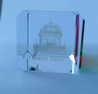 Sikh golden temple amritsar 3d laser etched 1.7” crystal multi colour glass cube