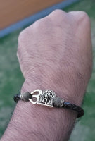 Shiv trishul bracelet kara hindu good luck kada evil eye protection bangle cc13