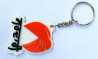 Sikh punjabi word sardari singh pagari kesari orange turban key ring key chain