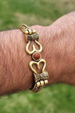 Om trishul bracelet kara hindu good luck kada evil eye protection bangle cc21