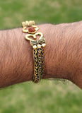 Om trishul bracelet kara hindu good luck kada evil eye protection bangle cc21