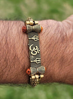 Om trishul bracelet kara hindu good luck kada evil eye protection bangle cc19