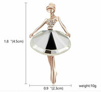 Vintage look rose gold plated dance girl lady brooch suit coat broach pin ao9