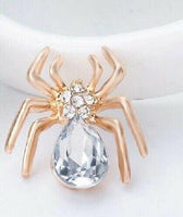 Vintage look gold plated spider brooch suit coat broach lapel pin collar s7
