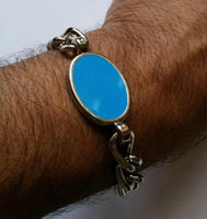 Stunning steel salman khan style movie prem ratan dhan payo turquoise bracelet b
