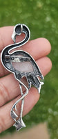 Crane brooch silver plated high end design celebrity broach vintage look pin a6