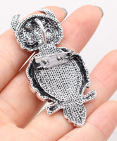 Owl brooch silver plated high end design celebrity broach vintage look pin a4new