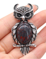 Owl brooch silver plated high end design celebrity broach vintage look pin a4new