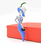 Stunning vintage look silver plated retro lady celebrity brooch broach pin f9