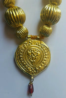 Punjabi folk cultural bhangra gidha kaintha pendant purple thread necklace n2p