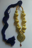 Punjabi folk cultural bhangra gidha kaintha pendant purple thread necklace n2p