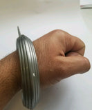 Sarbloh Kara Gatka Khalsa Heavy Warrior Kada Pure Iron Rare Singh Kaur Bracelet H5