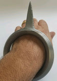 Sarbloh Kara Gatka Khalsa Heavy Warrior Kada Pure Iron Rare Singh Kaur Bracelet H5