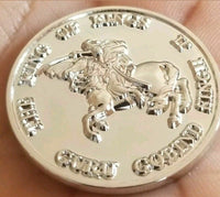 Silver plated sikh the king of kings guru gobind singh ji khalsa 1699 token coin
