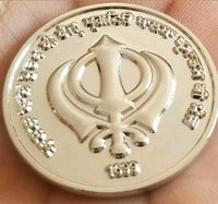 Silver plated sikh the king of kings guru gobind singh ji khalsa 1699 token coin