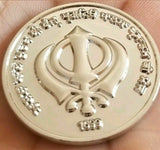 Silver plated sikh the king of kings guru gobind singh ji khalsa 1699 token coin
