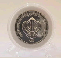 Silver plated sikh the king of kings guru gobind singh ji khalsa 1699 token coin