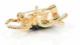 Vintage look gold plated black beetle brooch suit coat broach collar pin gift b1