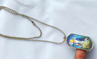 Sikh guru nanak ten gurus harmandir sahib hollographic 3d singh kaur pendant