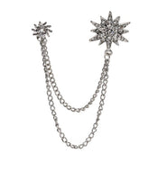 Star brooch vintage look silver gold plated suit coat broach collar pin new gg39