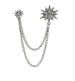 Star brooch vintage look silver gold plated suit coat broach collar pin new gg39