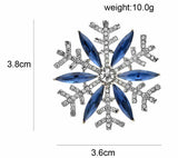 Stunning diamonte silver plated christmas elegant snow flake brooch cake pin b48