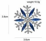 Rhinestones Snowflake Brooch Silver Plated Elegant Crystal Flower Cake Pin b48