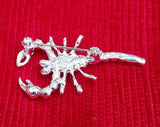 Scorpion Brooch Silver Plated Rhinestones Zodiac Star Sign Pin Gift Talisman New