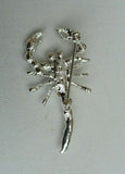 Scorpion Brooch Silver Plated Rhinestones Zodiac Star Sign Pin Gift Talisman New