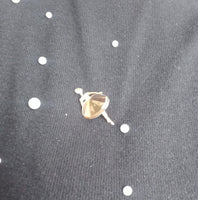 Dance girl brooch stunning vintage look gold plated suit coat broach pin ggg74