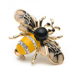 Stunning vintage look gold plated gold honey bee brooch suit coat broach pin g72