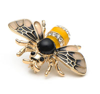 Stunning vintage look gold plated gold honey bee brooch suit coat broach pin g72