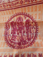 Hindu religious pandit dupatta chunari meditation jai shiri ram parna gamcha