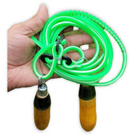 Strong skipping rope with spring wood handle fitness speed home workout gym me