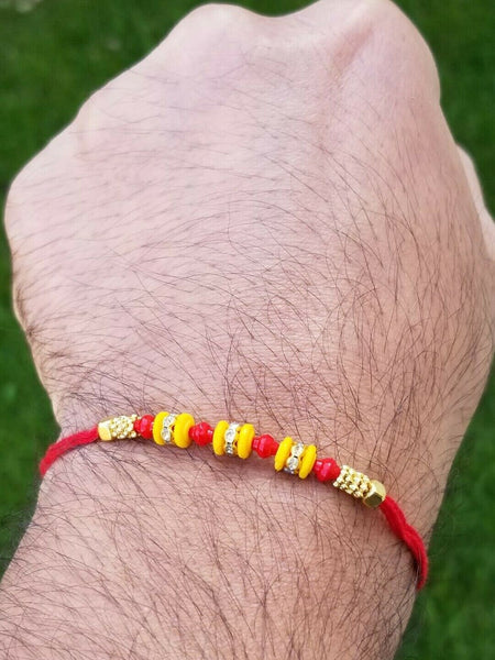 Hindu red thread evil eye protection stunning bracelet luck talisman amulet ff16