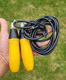 Strong skipping rope with spring wood handle fitness speed home workout gym me