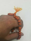 Wooden yogic beads meditation praying beads talisman sikh simarna bracelet ff12