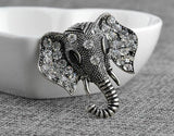 Stunning vintage look silver plated ganesh hindu brooch elephant broach pin f28