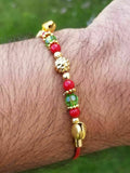Hindu red thread evil eye protection stunning bracelet luck talisman amulet fg14
