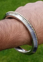 Sikh kara stainless steel twisted brass copper edge kada singh kaur bangle u7