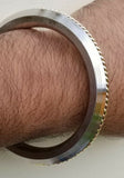 Sikh kara stainless steel twisted brass copper edge kada singh kaur bangle u7