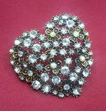 Summer special stunning diamonte vintage style gold plated heart brooch cake pin