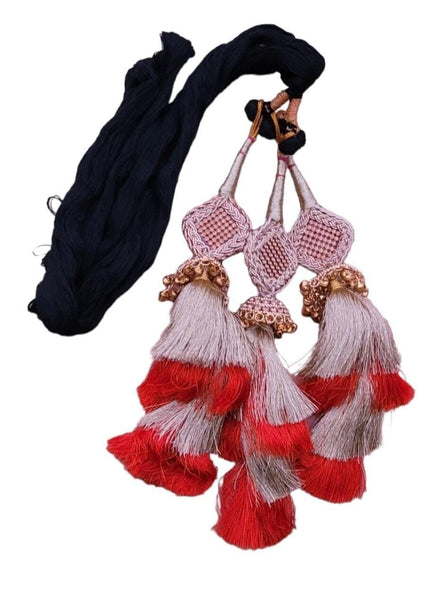 Indian punjabi parandi mehndi jaago mirror bridal patiala paranda hair braid ss3