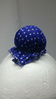 Sikh punjabi blue dots kids baby jooda rumal juda head top knot elastic roomal